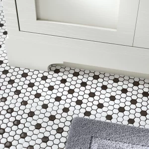 Hexagonal tiles for shower floors